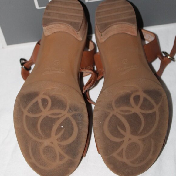 Dansko Tansy Nappa Chunk Heels Ankle Strap Luggage Sandals 40 - Picture 5 of 5